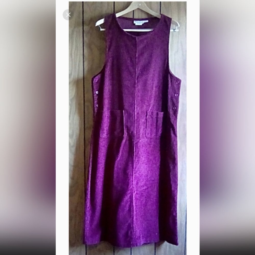 Vintage made in USA Corduroy dress modest
